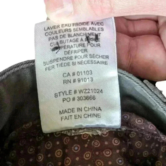 Westzeroone Akron Stretch Cotton Pants Grey Straight Leg Trousers Men's size 33 - Picture 8 of 8